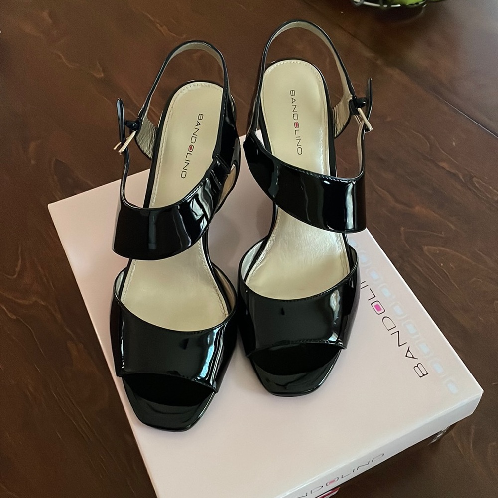 Patent Black Leather Heels